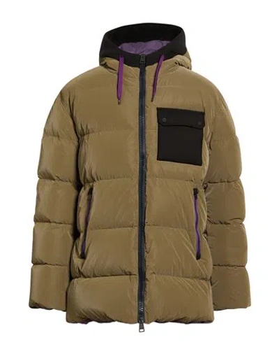 Herno Man Puffer Military Green Size 40 Polyamide, Polyurethane, Cotton, Polyester