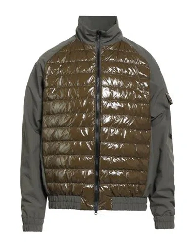 Herno Man Puffer Military Green Size 42 Polyamide, Polyurethane In Brown