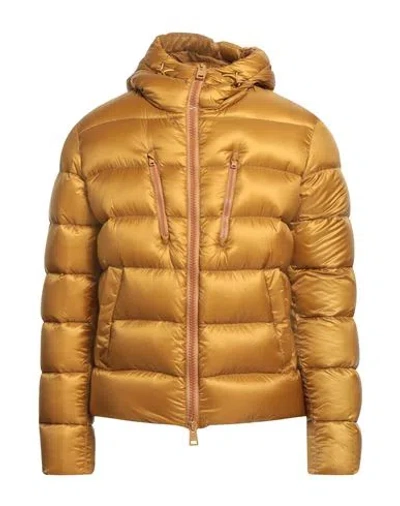 Herno Man Puffer Mustard Size 40 Polyamide In Yellow