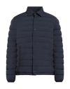 Herno Padded Down-feather Jacket In Navy Blue