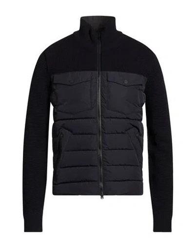Herno Man Puffer Navy Size 46 Virgin Wool, Polyester In Blue