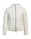 Herno Man Puffer Off White Size 40 Linen, Polyester, Polyamide, Elastane
