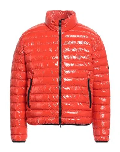 Herno Man Puffer Orange Size 40 Polyamide, Polyurethane, Elastane In Red