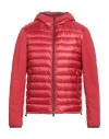 Herno Man Puffer Red Size 38 Polyamide, Polyester In Red