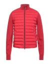 Herno Man Puffer Red Size 42 Virgin Wool, Silk, Polyamide In Multi