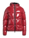 Herno Puffer-style Bordeaux Jacket With High Collar In Red