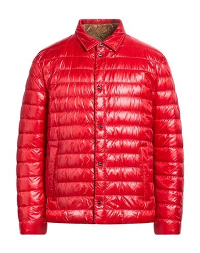 Herno Man Puffer Red Size 44 Polyamide