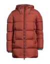 Herno Man Puffer Rust Size 40 Polyamide, Acrylic, Wool, Elastane In Red
