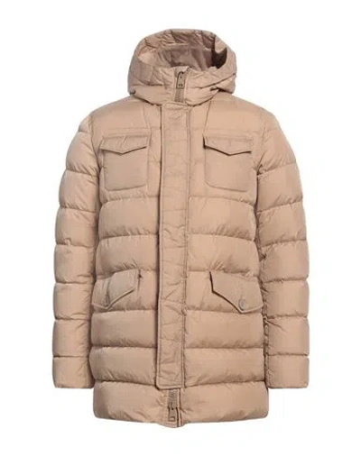 Herno Man Puffer Sand Size 40 Polyamide In Beige
