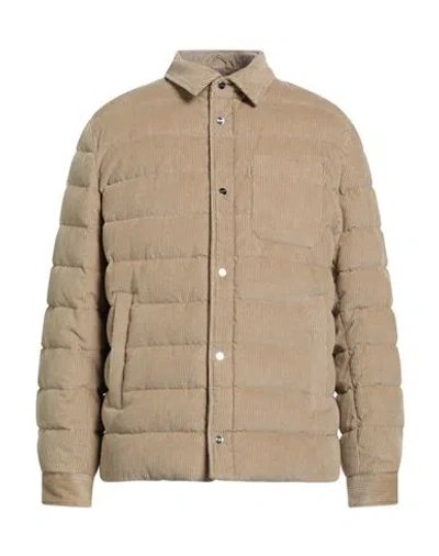 Herno Man Puffer Sand Size 42 Cotton In Neutral
