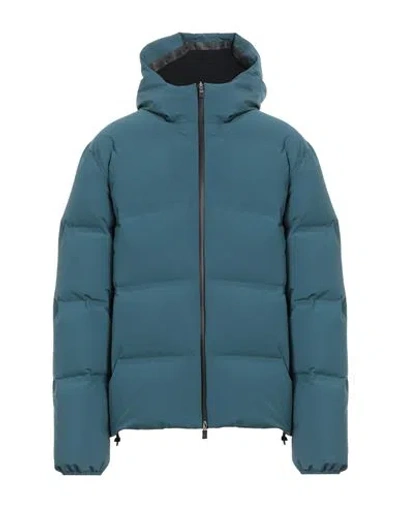 HERNO HERNO MAN PUFFER SLATE BLUE SIZE 46 POLYAMIDE, ELASTANE, POLYURETHANE