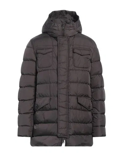 Herno Man Puffer Steel Grey Size 42 Polyamide In Grey