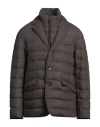 Herno Quilted Jacket With Removable Bib In Black