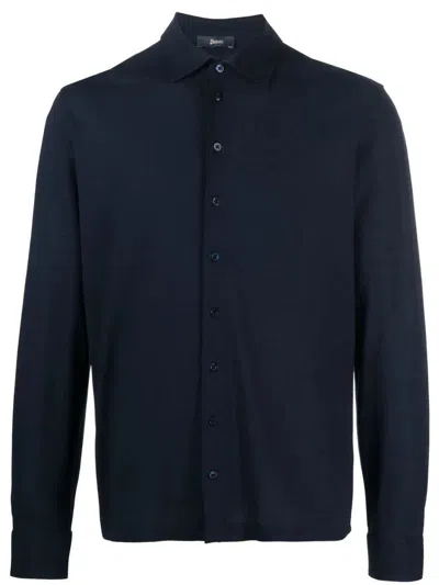 Herno Man Shirt Clothing In Blue