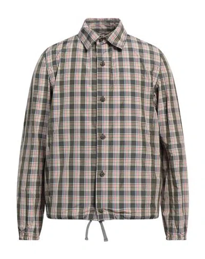 Herno Man Shirt Military Green Size 42 Polyester