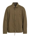 Herno Man Shirt Military Green Size 46 Cotton, Linen In Green