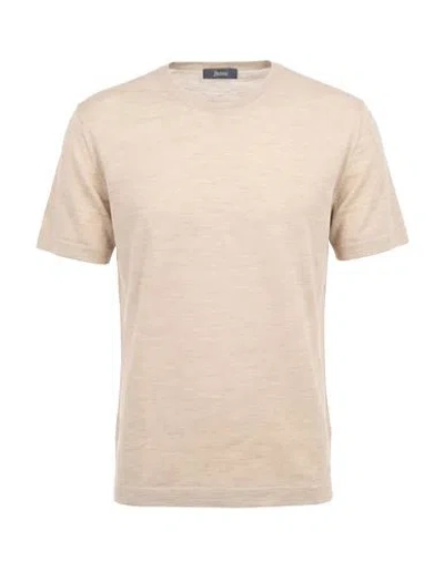 Herno Man Sweater Beige Size 34 Virgin Wool, Silk In Nude