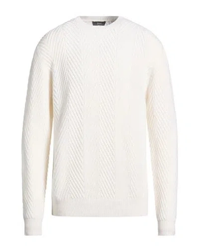 Herno Man Sweater Ivory Size 40 Cashmere In Neutral