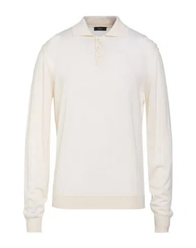 Herno Man Sweater Ivory Size 40 Virgin Wool, Silk In White