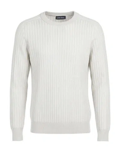 Herno Man Sweater Light Grey Size 38 Cotton, Polyamide, Polyester, Elastane In Gray