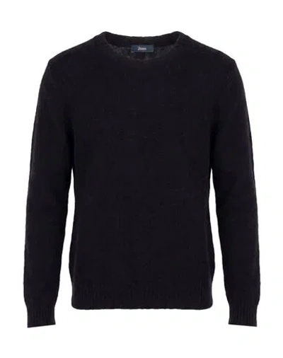 Herno Man Sweater Midnight Blue Size 40 Alpaca Wool, Polyamide, Wool