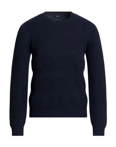 Herno Man Sweater Navy Size 44 Cashmere In Blue