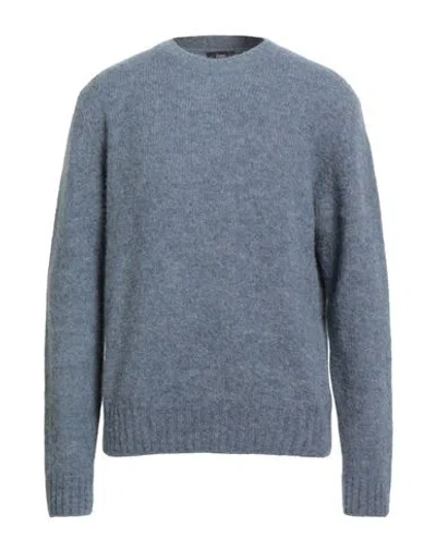Herno Man Sweater Pastel Blue Size 42 Alpaca Wool, Polyamide, Wool