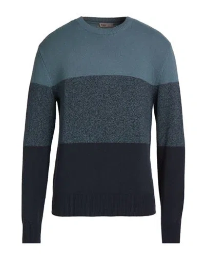 Herno Man Sweater Slate Blue Size 38 Wool