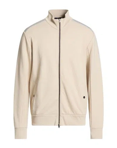 Herno Man Sweatshirt Beige Size 48 Cotton In Animal Print