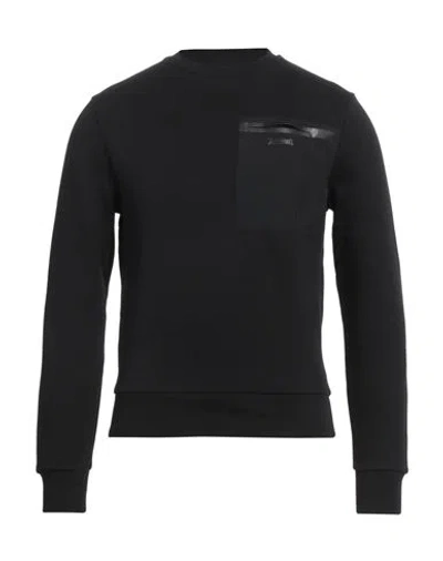 Herno Man Sweatshirt Black Size 36 Cotton