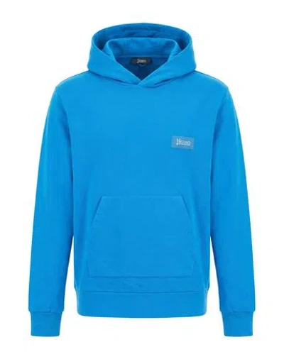 Herno Man Sweatshirt Blue Size 40 Cotton