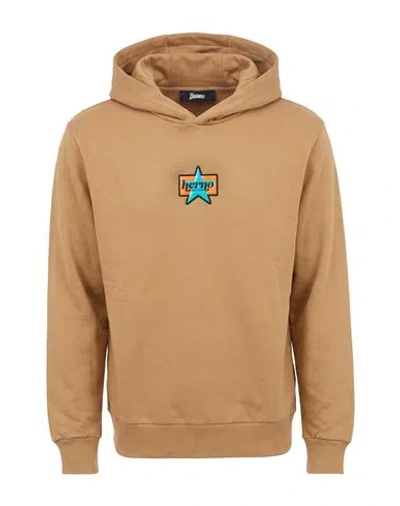Herno Man Sweatshirt Camel Size 38 Cotton In Nude