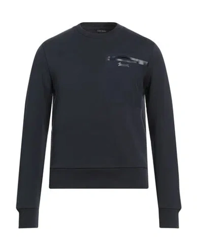 Herno Man Sweatshirt Navy Size 36 Cotton In Navy