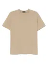Herno Crew-neck Cotton T-shirt In Beige