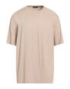 Herno Man T-shirt Beige Size 48 Cotton, Elastane In Neutral