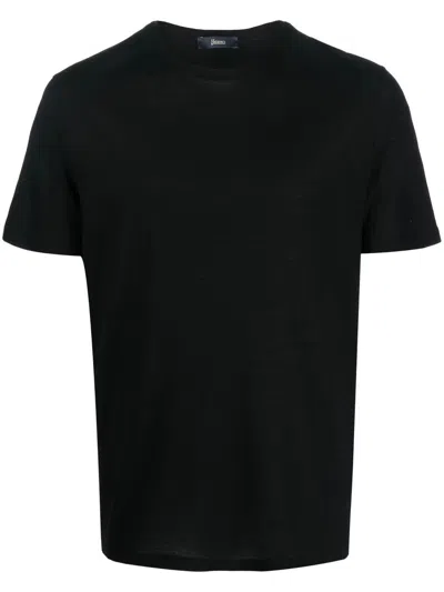 Herno Cotton T-shirt In Black