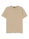 Herno Crew-neck Cotton T-shirt In Dove