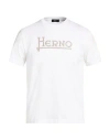 Herno Man T-shirt White Size 36 Cotton, Polyamide In White