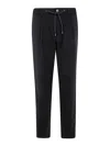 Herno Trousers Crepe Elasticated Waist In Azul