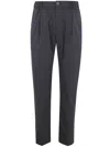 Herno Pleat-detailing Straight-leg Trousers In Blue