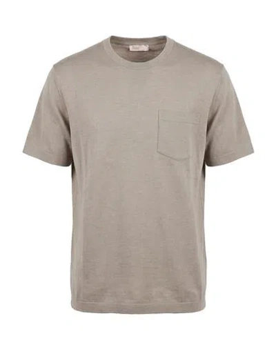 Herno Man T-shirt Grey Size 42 Cotton, Cashmere In Brown