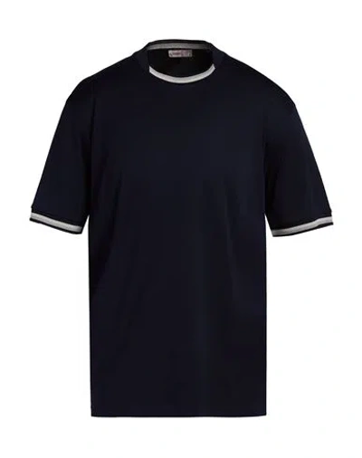 Herno Man T-shirt Navy Size 44 Cotton In Blue