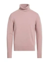 Herno Man Turtleneck Antique Rose Size 44 Wool In Pink