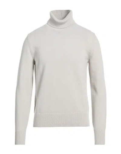 Herno Man Turtleneck Light Grey Size 42 Wool In Gray