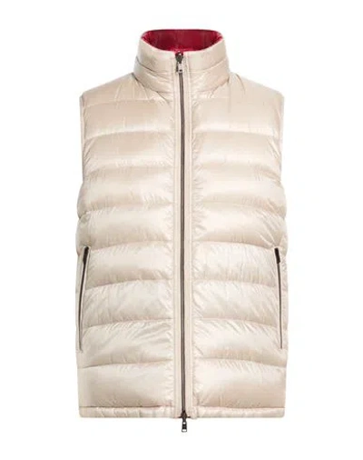 Herno Man Vest Beige Size 40 Polyamide In Neutral
