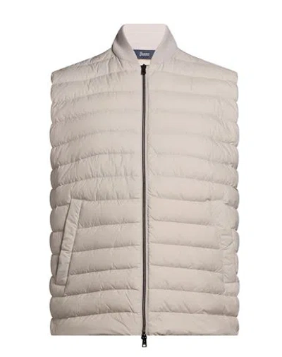 Herno Man Vest Beige Size 42 Polyamide, Virgin Wool, Silk, Polyurethane In White