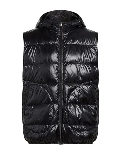 Herno Man Vest Black Size 36 Polyamide