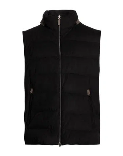 Herno Man Vest Black Size 40 Polyester, Elastane
