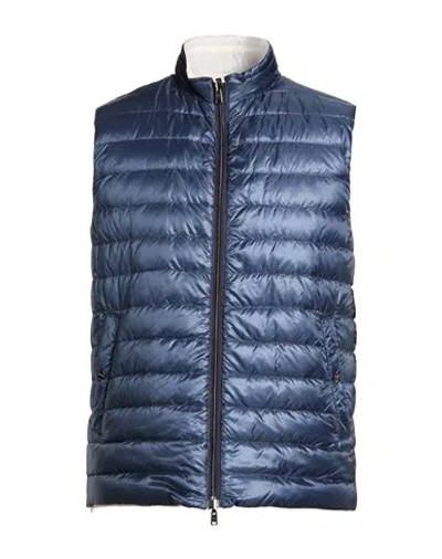 Herno Man Vest Blue Size 36 Polyamide, Acrylic