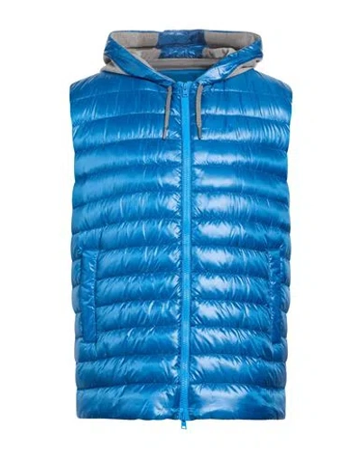 Herno Man Vest Blue Size 44 Polyamide, Polyester, Cotton